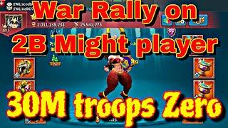 War Rally on 2B Might player in Lords Mobile  ||  30M troops Zero in 5 Rally  #lordsmobile