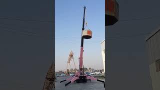 18 meter Lifting Height Mini 8 t Hydraulic Telescopic Boom Spider Crawler Crane#lifter #spiderlift