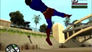 когда нехер делать Gta San Andreas с модом на  Superman