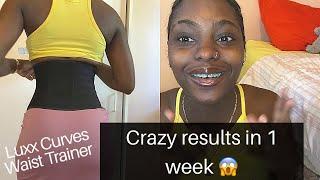 WAIST TRAINER TRY-ON REVIEW + ONE WEEK RESULTS *watch to see results* || LUXX CURVES