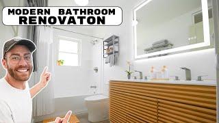 I Spent $2,000 To Gain $10,000 In Equity!!! DIY MODERN BATHROOM RENOVATION.