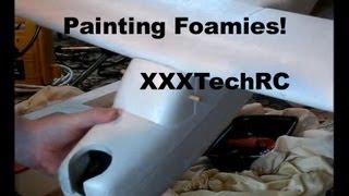 Painting Foamies! Experiments with paint and tape on our foam RC airplanes