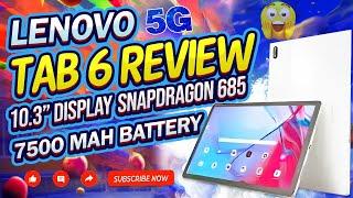 Lenovo Tab 6 5G Review  | 10.3" Display, Snapdragon 685, 7500 mAh Battery 