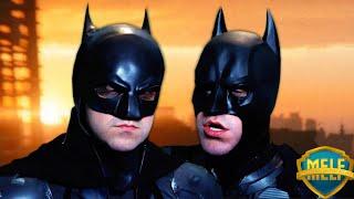 Batman Interrogates Batman!! (Pattinson vs Bale) | Epic DC Superhero Spoof - MELF