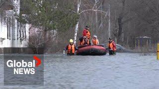 Russia floods: Orsk residents return home as water from burst dam recedes