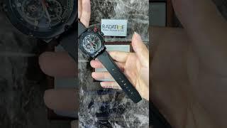 Alexandre Christie Black Dial Black Rubber, Case Black