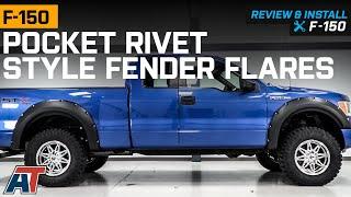 2009-2014 F-150 Pocket Rivet Style Fender Flares; Smooth Black Review & Install