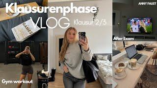 Klausur Vlog 2/3 - 8am Klausur - Gym - Stress in der Klausurenphase | Anny Faust