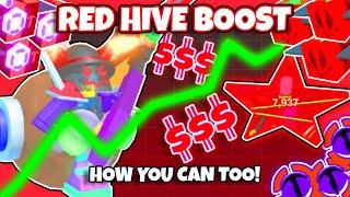 How To Get TRILLIONS of HONEY With RED HIVE BOOSTS In Bee Swarm Simulator