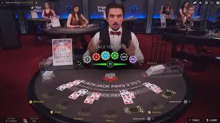 Живой БлэкДжек с веселым дилером по имени Эдик на Покерстарс!Live dealer BlackJack on PokerStars