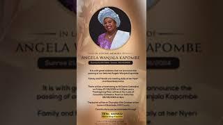 Pole sana Mashirima Kapombe & family, rip mama Angela Kapombe