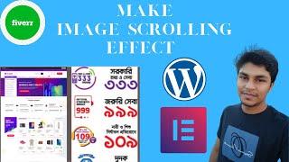 Make mouse hover image scrolling effect top to bottom | Elementor | WordPress website | Bangla