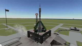 Kerbal Space Program Modular Launch Pads Soyuz Pad Demo with Tantatres LV "TLV""