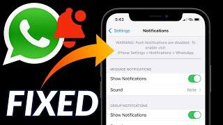 WhatsApp Notifications Are Not Showing on iPhone I WhatsApp Push Notifications are Disabled