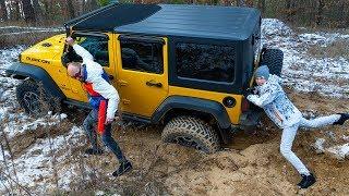 Nerf-TRAP...ЗАСАДА в лесу...Джип-ВЕЗДЕХОД. All-terrain jeep