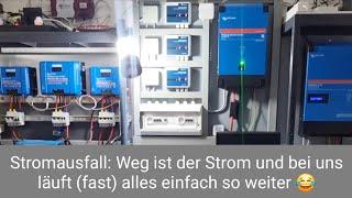 Stromausfall Mit der Victron Solar Inselanlage läuft (fast) alles weiter #solar #lifepo4 #blackout