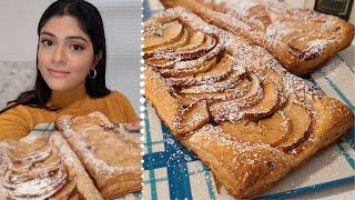 Easy 4-ingredient Apple Tart Recipe | Apple Tart with Puff Pastry