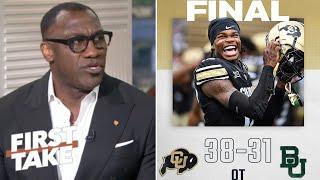 FIRST TAKE | "Give Travis Hunter Jr the Heisman!" - Shannon on Colorado beat Baylor 38-31 in OT