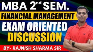 Financial Management Live Class | FM Important Topics| | MBA 2 Sem Class | Rajnish Sharma Classes |