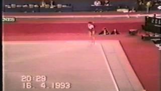 7th AA BLR Elena Piskun FX   1993 World Gymnastics Championships 9 562