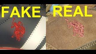 Real vs Fake U.S.P.A shoes. How to spot fake US Polo footwear