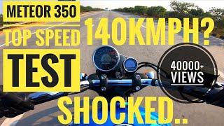 Royal Enfield Meteor 350 Top Speed Test | Vibration at Top Speed | Braking Test at 100  | Shocked