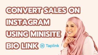 (Taplink Tutorial 2021) Convert SALES on Instagram using Minisite Bio Link