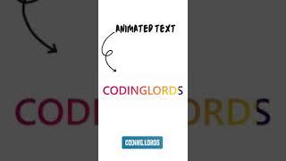 Animated text using HTML and CSS 