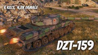 DZT-159 | 6 Kills, 4,8K Damage - World of Tanks Battle Replay