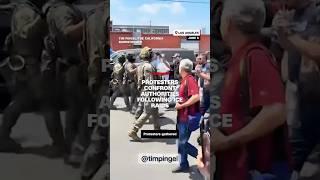 Protesters confront authorities following ICE raids in Los Angeles