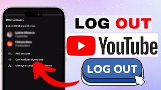 How to Logout of YouTube Account on Mobile  | Sign Out of YouTube Account (2024)