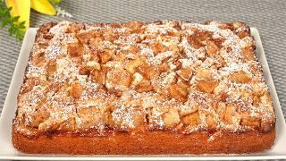 Kuchen in 5 Minuten! Der berühmte Apfelkuchen, der in ihrem Mund schmilzt! Einfach und lecker