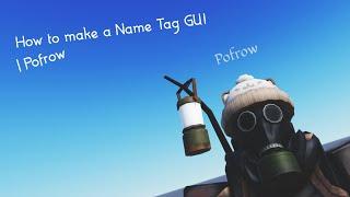 How to make a Name Tag GUI | Roblox Studio