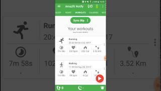 Sync a workout to Strava - Amazfit Notify