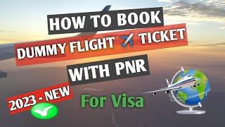 How To Book Dummy Flight Ticket Booking For Visa || Dummy Ticket Booking Online With PNR || 2023