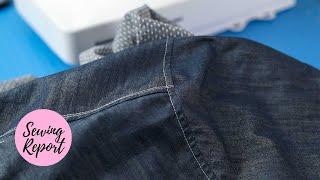 Setting in Sleeves Flat ️ Collared Shirt Techniques M6044 | SEWING REPORT