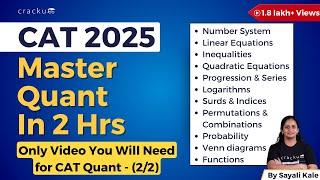 CAT 2025 Quant Complete Revision Part-2 | Master Every CAT Quantitative Aptitude Topics in 2 Hours