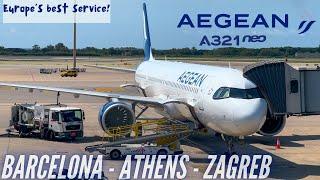 The Aegean A321neo ; Best in Europe? | Aegean Economy Class | Barcelona-Athens | Trip Report