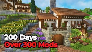 I Survived 100 Days Building The ULTIMATE Farm in Minecraft with 300 Mods?