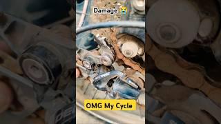 OMG  My Cycle  Bicycle Gear Damage  #mtb #stunt #shorts