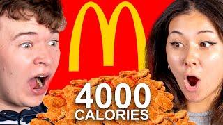 100 MCDONALDS CHICKEN NUGGET CHALLENGE | CRAZY & FUNNY REACTION FRIED FOOD BY SWEEDEE