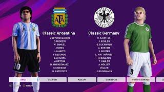 classic Argentina vs classic Germany pes 2020 (PS4)