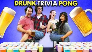 100 Question Drunk Trivia Pong! | Boys Vs. Girls