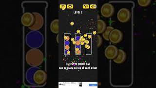 Ball sort puzzle level 1 #ballsortpuzzle