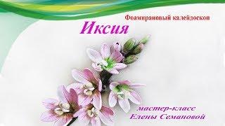 Как сделать цветок Иксия из фоамирана своими руками. Мастер-класс Елены Семановой.DIY