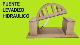 Como Hacer un Puente Levadizo Hidráulico (Principio de Pascal)