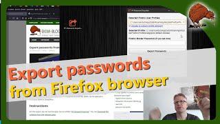 Export passwords from Firefox