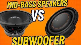 Mid-Bass Car Speakers vs Subwoofer – Which One Should You Choose?