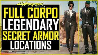 Cyberpunk 2077 How to get FULL Secret CORPO Armor / Clothing Set - All Legendary Corporate Locations