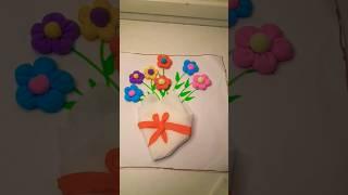 Beautiful flowers craft ideas with clay #craft #diy #popular #art #shortsvideo #shortsviral